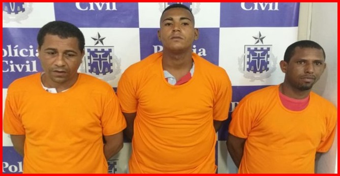 Trio é preso por matar três irmãos a tiros em Salvador; discussão por causa de papelão