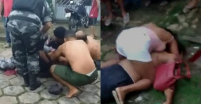 Esse daí cavou a própia cova! homem bate em policial com uma barra de ferro e é  morto a tiros no local. Tudo filmado!
