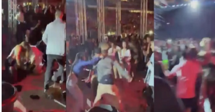 O coro comeu no show de Gustavo lima, mulheres e homens em uma sessão de briga generalizada