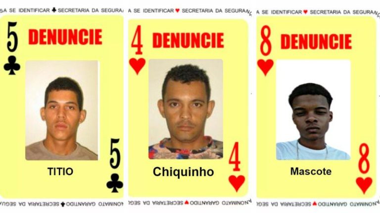 Assassinos e traficantes passam a integrar o Baralho do Crime da SSP