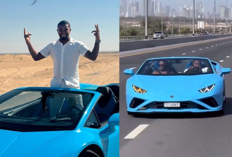 Em Dubai, Davi Brito viraliza por cometer infração de trânsito com carrão de quase R$ 5 milhões