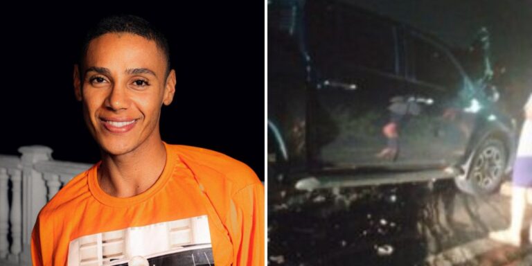 Influenciador Ney Lima sofre acidente na BR-116; Hilux ficou destruída