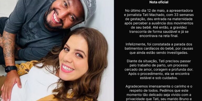 Apresentadora Tati Machado perde o bebê na reta final da gestação