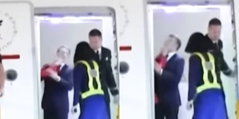 Vídeo flagra primeira dama da França agredindo Emmanuel Macron