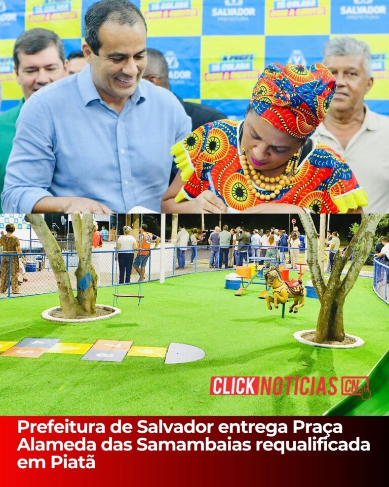 Bruno Reis inaugura praça em Piatã e destaca retomada dos espaços públicos em Salvador