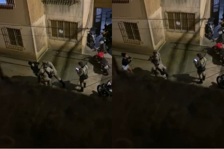 VÍDEO: Policial militar agride mulher durante abordagem em Feira de Santana