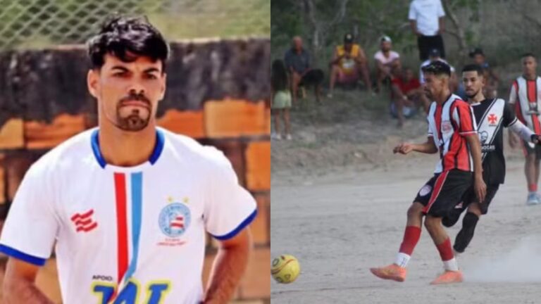 Jogador de futebol morre em grave acidente envolvendo moto e cavalo na Bahia