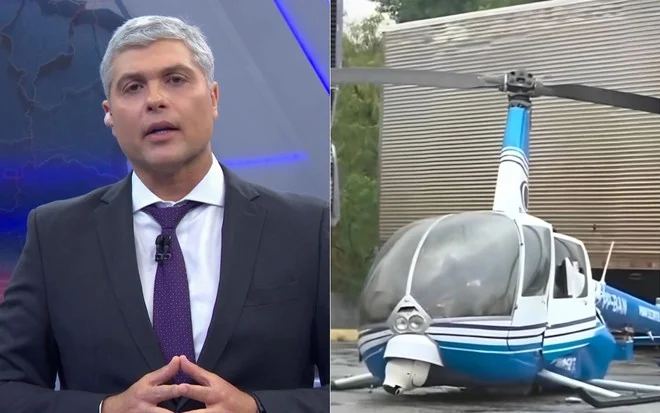 Helicóptero da Band sofre pane técnica e faz pouso de emergência em rodovia