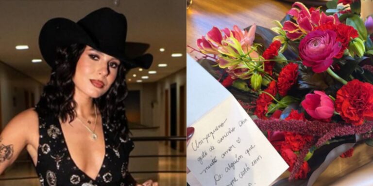 Admirador secreto?’ Ana Castela recebe um buquê de flores misterioso no Dia dos Namorados