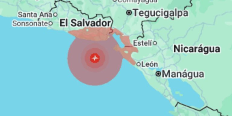 Terremoto de magnitude 5,5 atinge área costeira de El Salvador